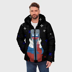 Куртка зимняя мужская CountryHumans, цвет: 3D-черный — фото 2