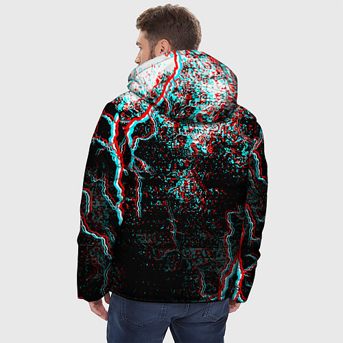 Мужская зимняя куртка METALLICA GLITCH STORM / 3D-Красный – фото 4