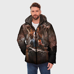 Куртка зимняя мужская КРОВЬ И ВЕДЬМАК, цвет: 3D-черный — фото 2