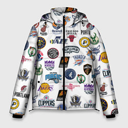 Куртка зимняя мужская NBA Pattern, цвет: 3D-черный
