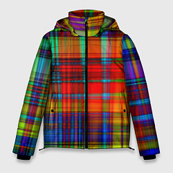Куртка зимняя мужская Радужная сетка, цвет: 3D-черный