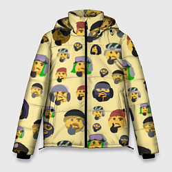 Куртка зимняя мужская Thinking emoji skins, цвет: 3D-черный
