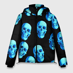 Куртка зимняя мужская Черепа стиль, цвет: 3D-черный