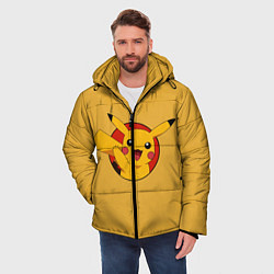 Куртка зимняя мужская Pikachu, цвет: 3D-черный — фото 2