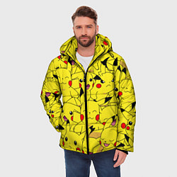 Куртка зимняя мужская ПИКАЧУ, цвет: 3D-черный — фото 2