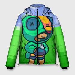 Куртка зимняя мужская Brawl Stars Leon pixel, цвет: 3D-черный