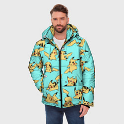 Куртка зимняя мужская Pikachu, цвет: 3D-черный — фото 2