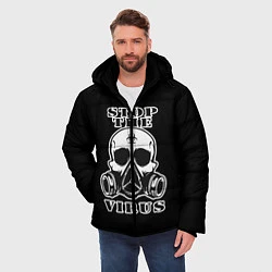 Куртка зимняя мужская Stop The Virus, цвет: 3D-черный — фото 2