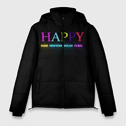 Куртка зимняя мужская HAPPY, цвет: 3D-черный