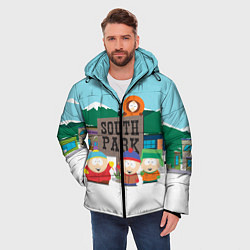 Куртка зимняя мужская Южный Парк, цвет: 3D-красный — фото 2