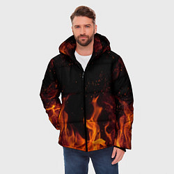 Куртка зимняя мужская ОГОНЬ, цвет: 3D-красный — фото 2