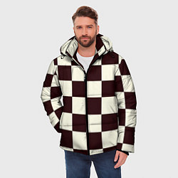 Куртка зимняя мужская Шахматка, цвет: 3D-черный — фото 2