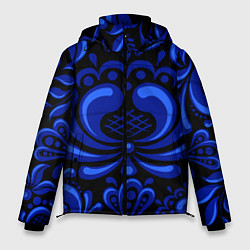 Куртка зимняя мужская Гжель узоры, цвет: 3D-светло-серый