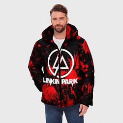 Куртка зимняя мужская Linkin Park, цвет: 3D-светло-серый — фото 2