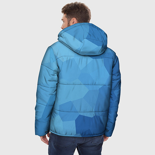 Мужская зимняя куртка Пикси кристаллы / 3D-Красный – фото 4