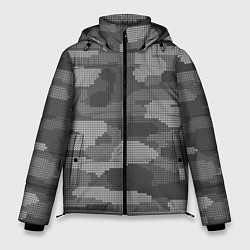 Куртка зимняя мужская ВЯЗАНЫЙ КАМУФЛЯЖ, цвет: 3D-черный