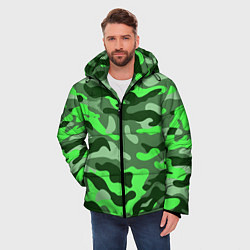 Куртка зимняя мужская CAMOUFLAGE GREEN, цвет: 3D-черный — фото 2