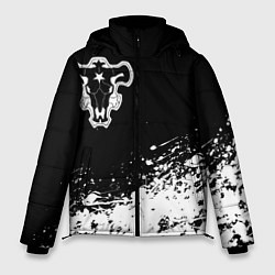 Куртка зимняя мужская Черный Клевер Черный Бык 6, цвет: 3D-светло-серый