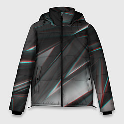 Куртка зимняя мужская GEOMETRY STRIPES GLITCH, цвет: 3D-красный