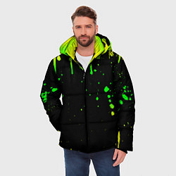 Куртка зимняя мужская НЕОНОВЫЕ ПОДТЕКИ, цвет: 3D-черный — фото 2