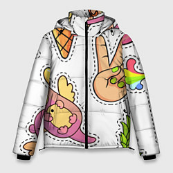 Куртка зимняя мужская Emoji, цвет: 3D-красный