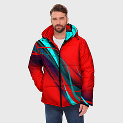 Куртка зимняя мужская GEOMETRY STRIPES, цвет: 3D-черный — фото 2