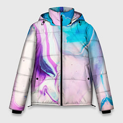 Куртка зимняя мужская Акварельные разводы, цвет: 3D-черный