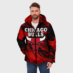 Куртка зимняя мужская CHICAGO BULLS, цвет: 3D-черный — фото 2