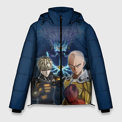 Куртка зимняя мужская One Punch Man, цвет: 3D-светло-серый