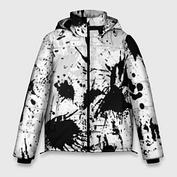 Куртка зимняя мужская БРЫЗГИ КРАСОК, цвет: 3D-черный