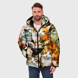 Куртка зимняя мужская КОТЫ, цвет: 3D-черный — фото 2