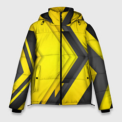 Куртка зимняя мужская СПОРТИВНАЯ ГЕОМЕТРИЯ, цвет: 3D-черный