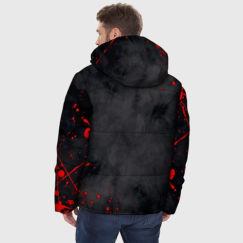 Мужская зимняя куртка Helltaker Logo Z / 3D-Красный – фото 4
