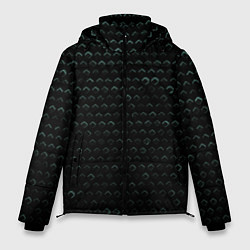 Мужская зимняя куртка Текстура геометрия ромбы черны