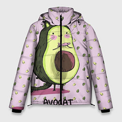 Куртка зимняя мужская Авокадо Кот, цвет: 3D-черный