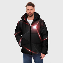 Куртка зимняя мужская 3D свечение, цвет: 3D-черный — фото 2