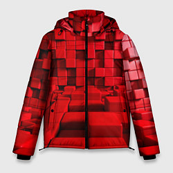 Куртка зимняя мужская 3D кубики, цвет: 3D-светло-серый