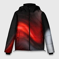 Мужская зимняя куртка BLACK RED WAVES АБСТРАКЦИЯ