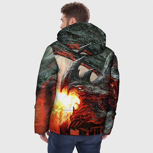 Мужская зимняя куртка Дракон Z / 3D-Красный – фото 4