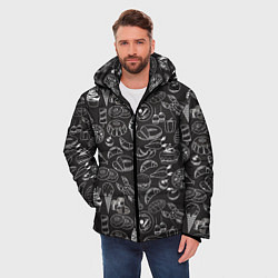 Куртка зимняя мужская Еда, цвет: 3D-черный — фото 2