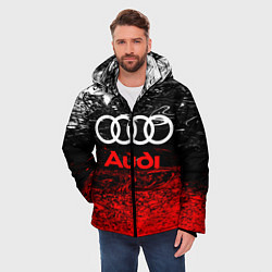 Куртка зимняя мужская AUDI, цвет: 3D-красный — фото 2