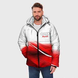 Куртка зимняя мужская AUDI, цвет: 3D-красный — фото 2