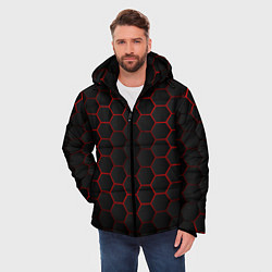 Куртка зимняя мужская 3D black & red, цвет: 3D-черный — фото 2