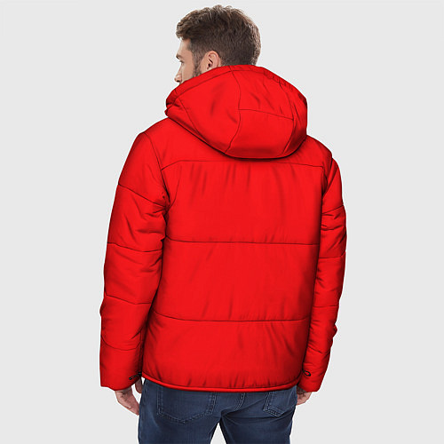 Мужская зимняя куртка Санта Клаус / 3D-Красный – фото 4