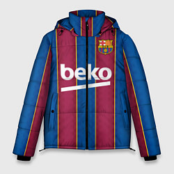 Куртка зимняя мужская FC Barcelona 2021, цвет: 3D-черный