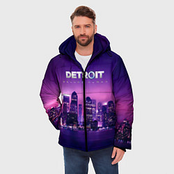 Куртка зимняя мужская Detroit Become Human S, цвет: 3D-черный — фото 2