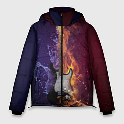Куртка зимняя мужская Гитара огня, цвет: 3D-светло-серый