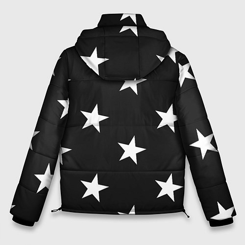 Мужская зимняя куртка Звёзды / 3D-Светло-серый – фото 2