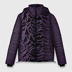 Куртка зимняя мужская Joy Division Glitch, цвет: 3D-красный