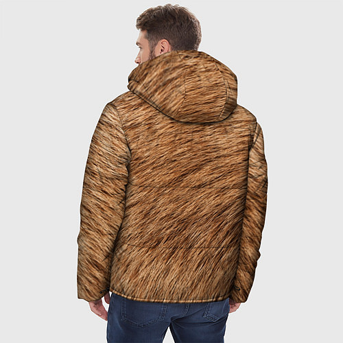 Мужская зимняя куртка Собака друг человека / 3D-Красный – фото 4